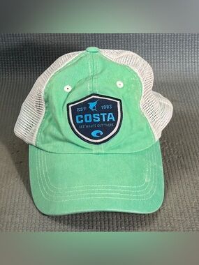 Costa Strapback Mesh Back Trucker Hat Green One Size